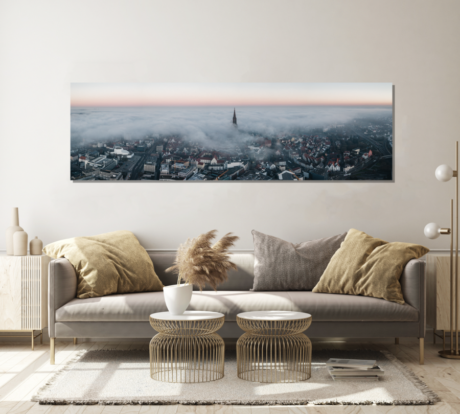 Ulm, Hazetown Panorama Alu Dibond/Leinwand Limitiert auf 15 Stück
